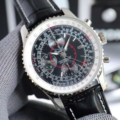 Breitling 43*14.1MM Etc.7751 Movement Steel Cowhide Leather Watch Strap Watch